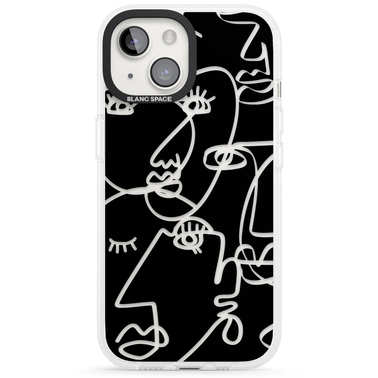 Abstract Line Art Clear Black
