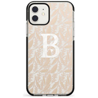 Monogramme personnalisé, motif floral abstrait subtil.