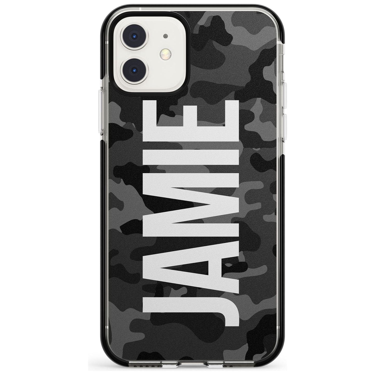 Personalised Black Camo Name Vertical