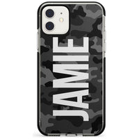 Personalised Black Camo Name Vertical