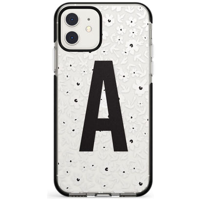 Initiale en gras personnalisée et florale