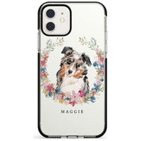 Personalised Australian Shepherd Floral Portrait