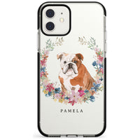 Personalised English Bulldog Floral Portrait