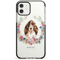 Personalised Cocker Spaniel Floral Portrait
