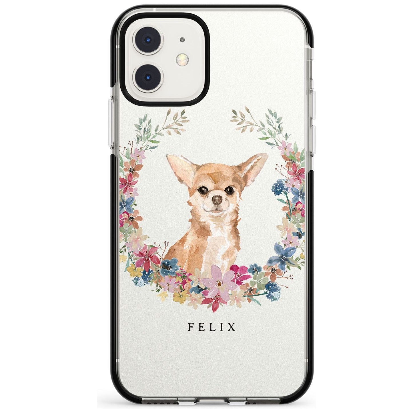 Personalised Chihuahua Floral Portrait