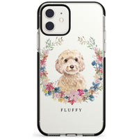 Personalised Champagne Cockapoo Floral Portrait