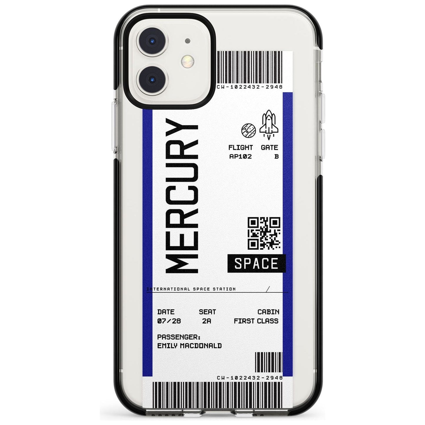 Personalised Mercury Travel Ticket