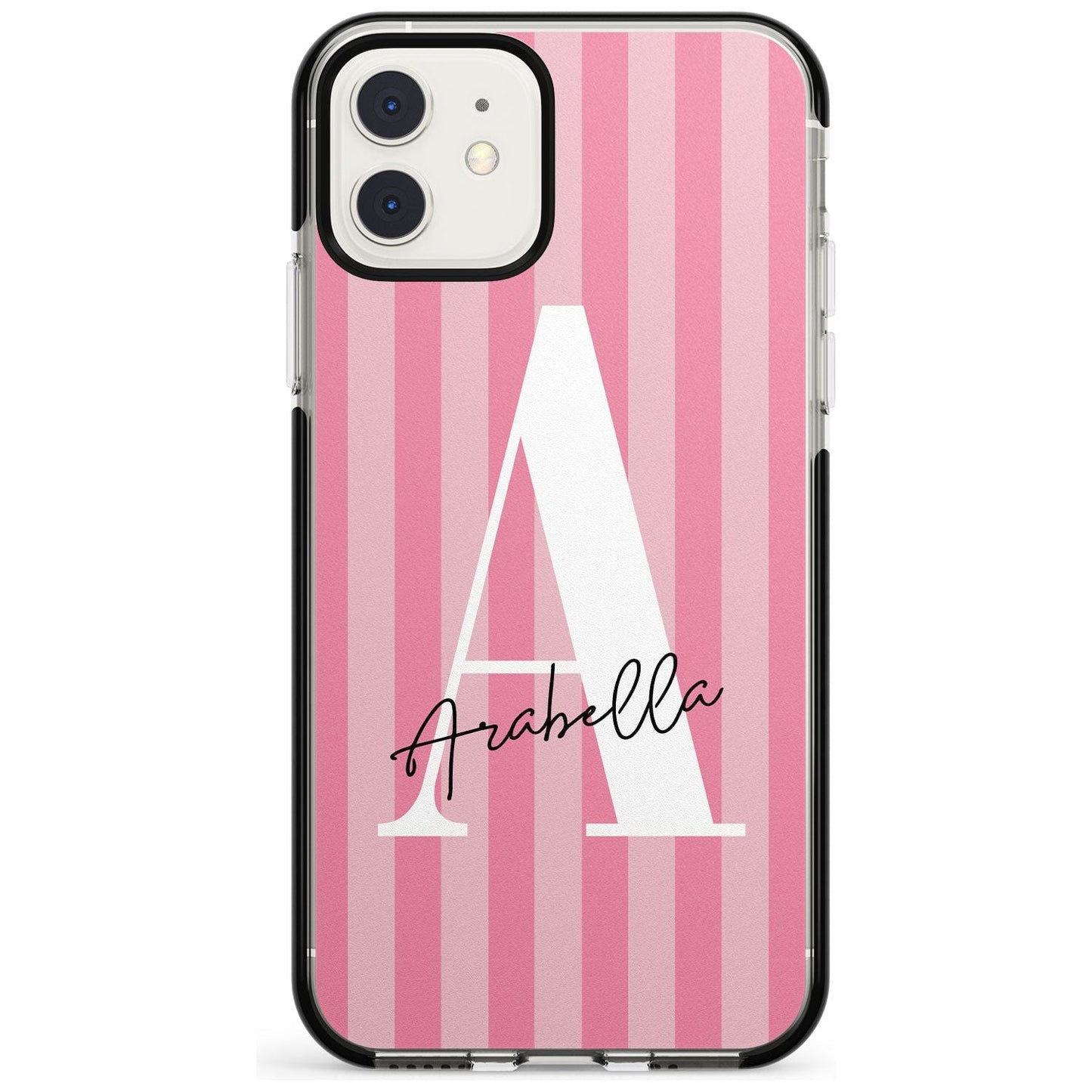 Personalised Pink Stripes Initial