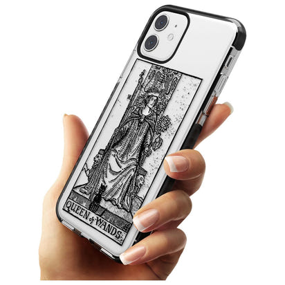 Personalisierte Tarotkarte „Königin der Stäbe“ (transparent)