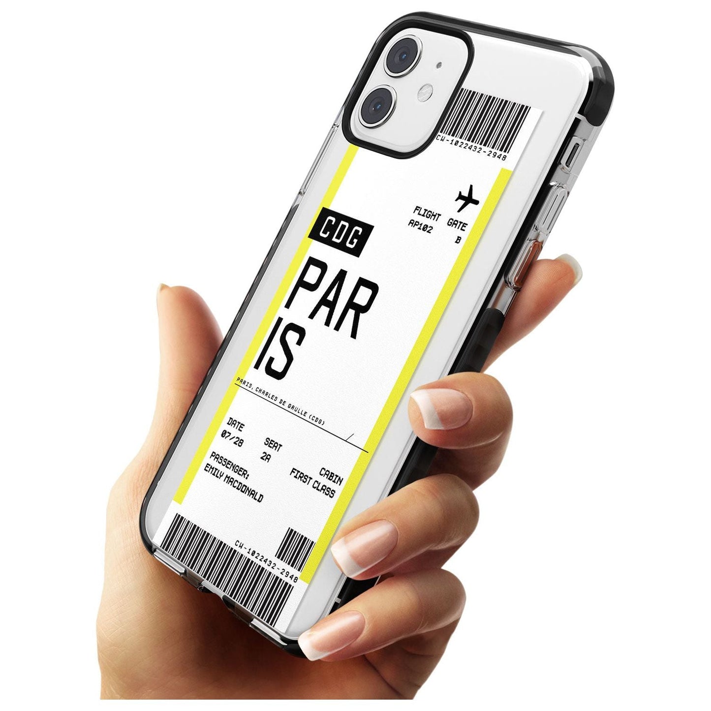 Personalised Paris Boarding Pass