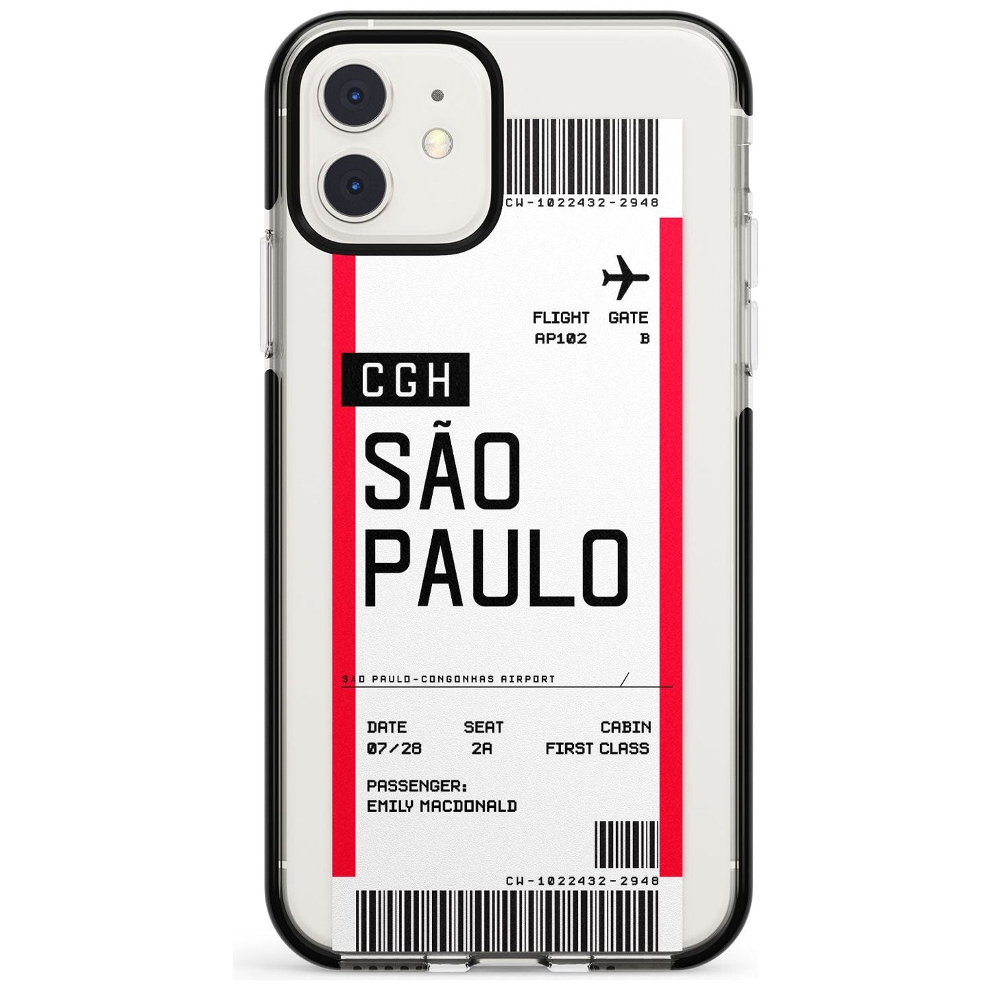 Personalisierte Bordkarte für São Paulo