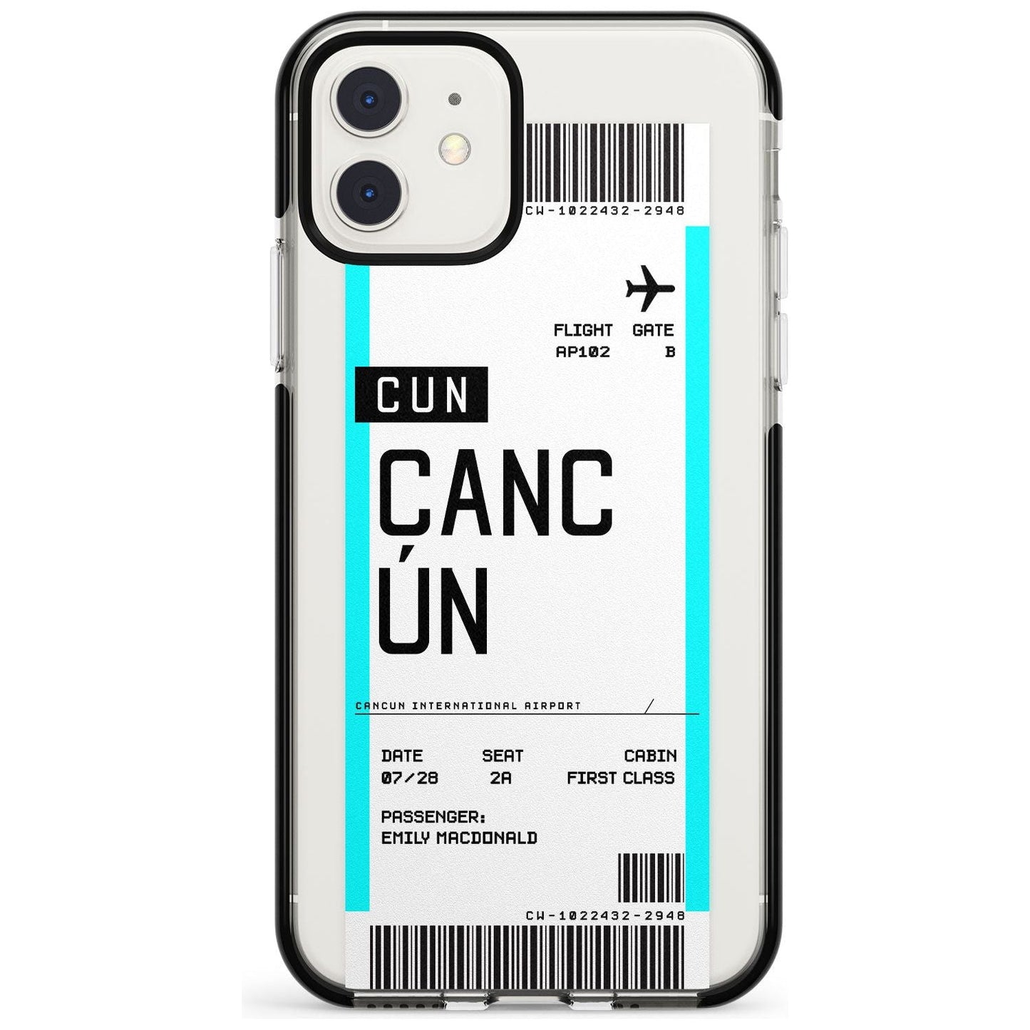 Personalised Cancún Boarding Pass