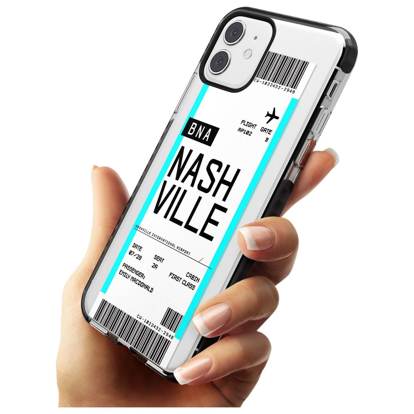 Carte d'embarquement personnalisée pour Nashville