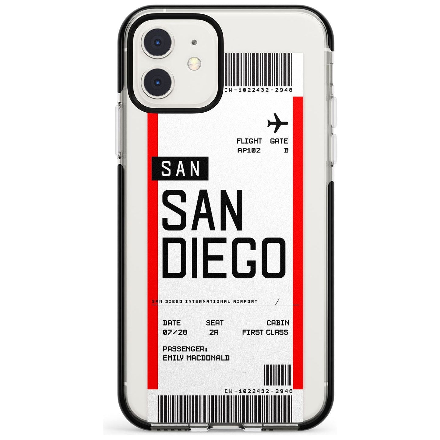 Personalised San Diego Boarding Pass