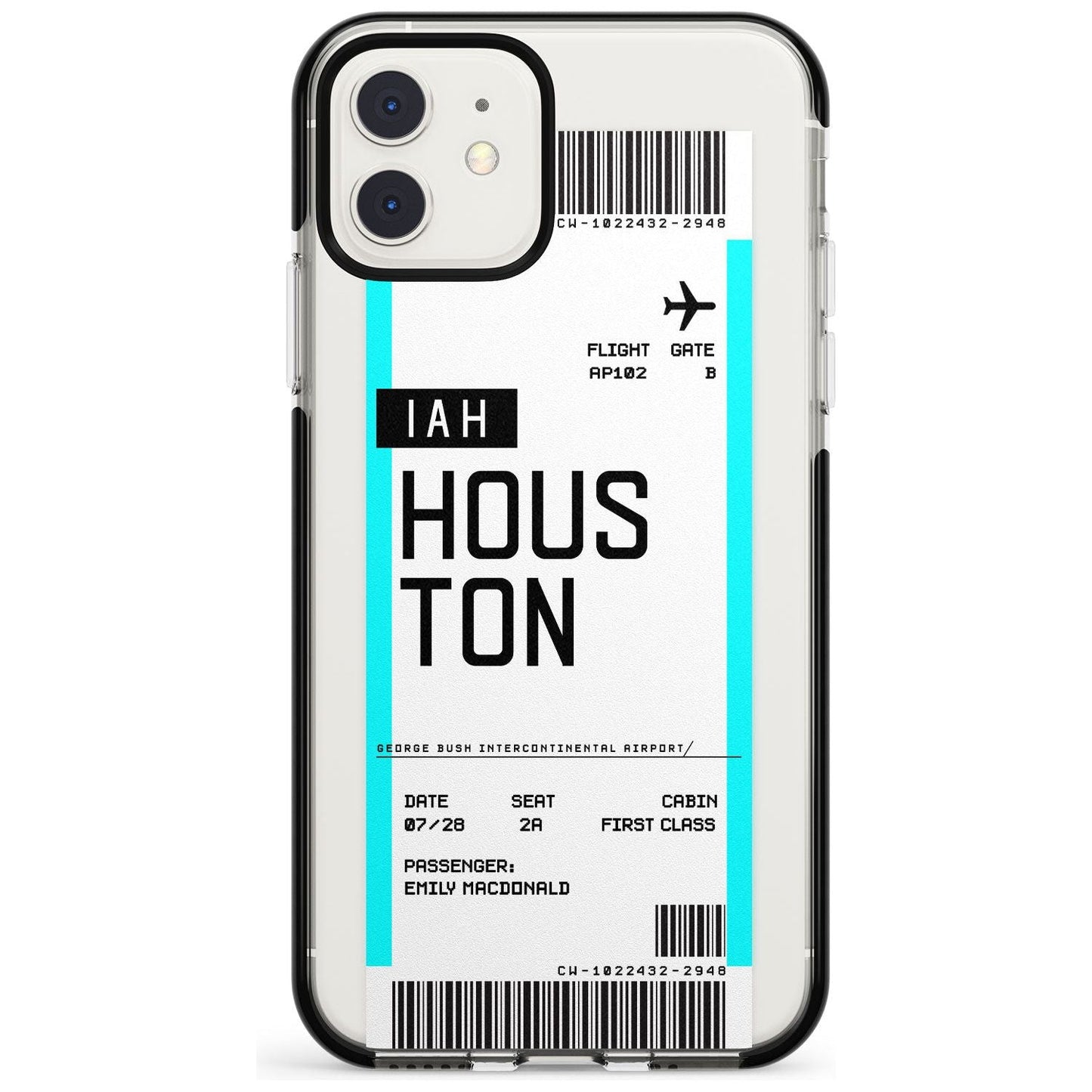 Personalised Houston Boarding Pass
