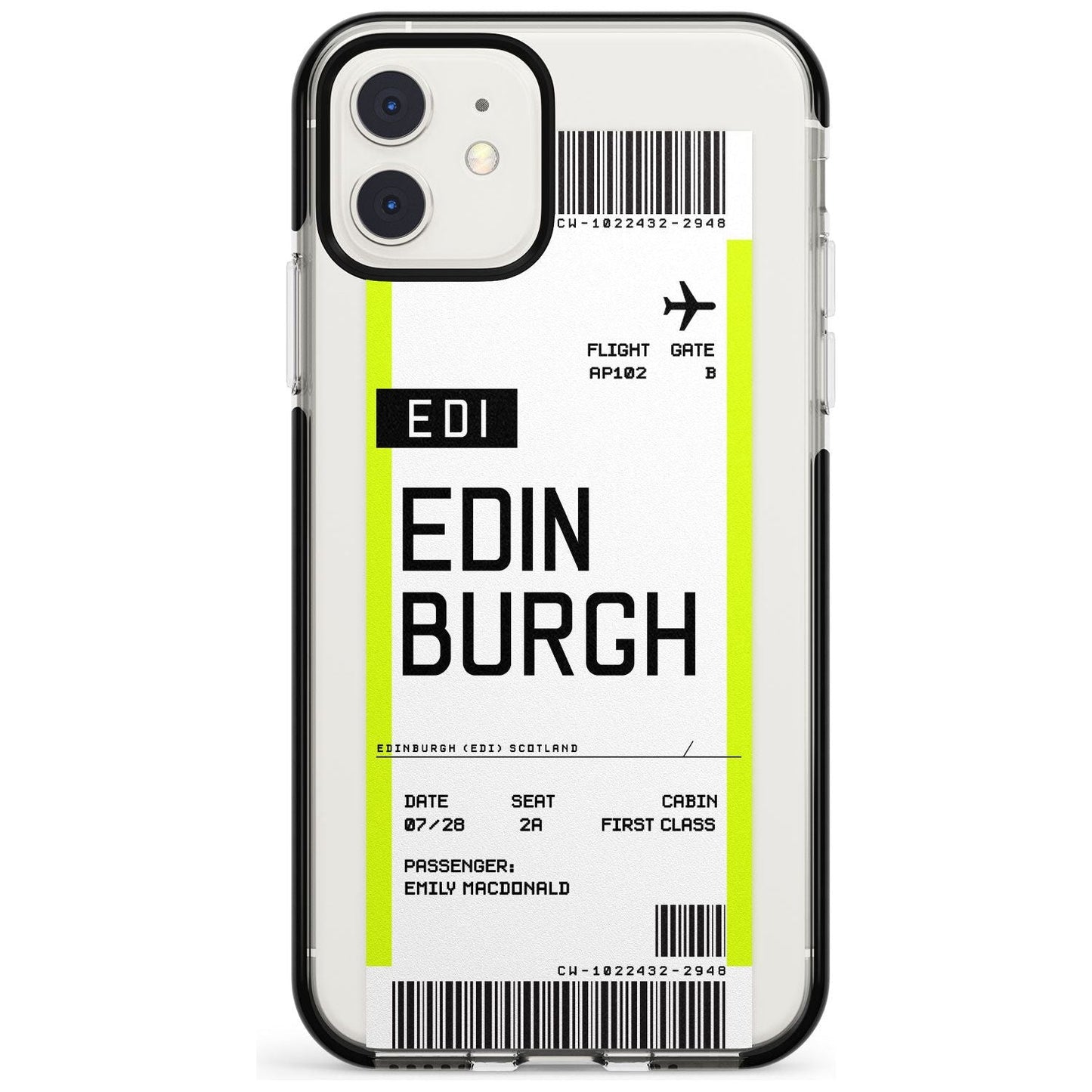 Personalised Edinburgh Boarding Pass