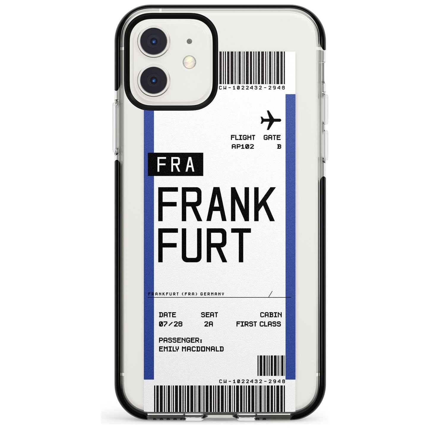 Personalised Frankfurt Boarding Pass