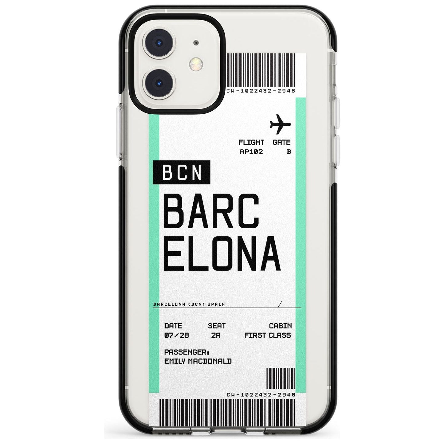 Personalised Barcelona Boarding Pass