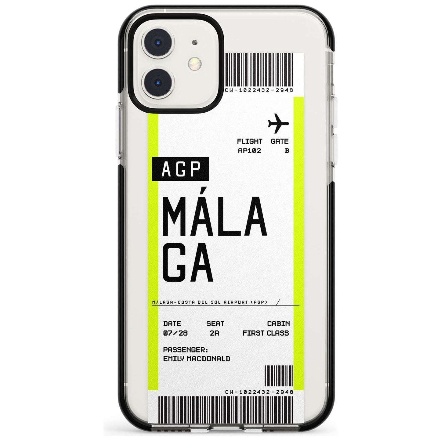 Personalised Málaga Boarding Pass