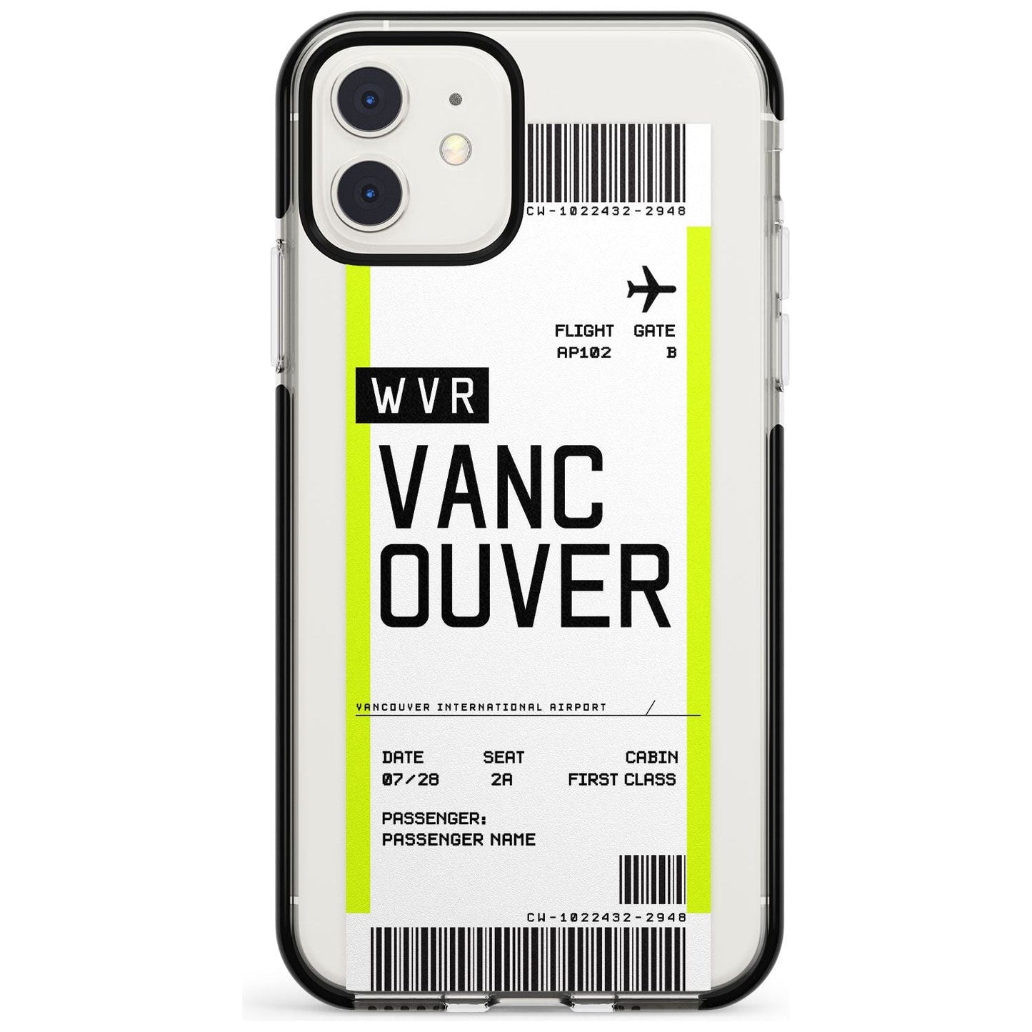 Personalised Vancouver Boarding Pass