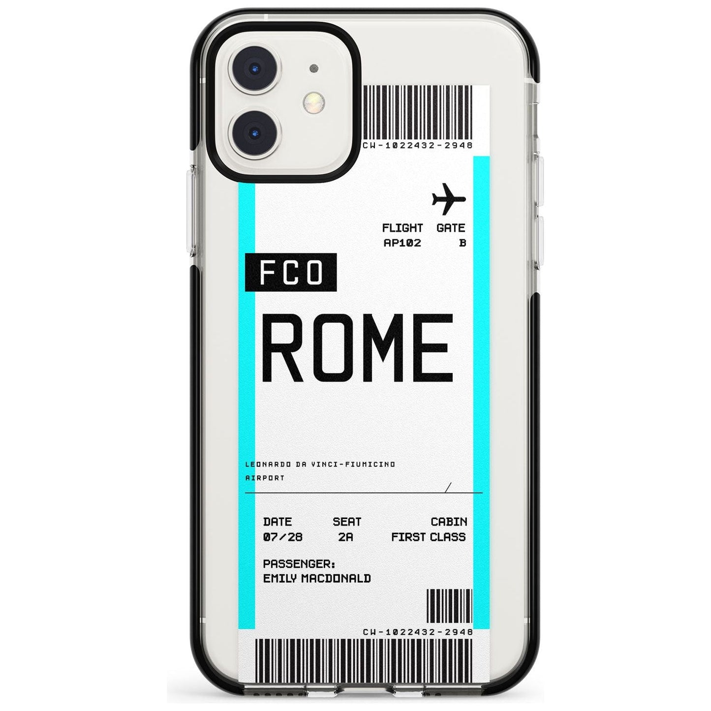 Personalised Rome Boarding Pass