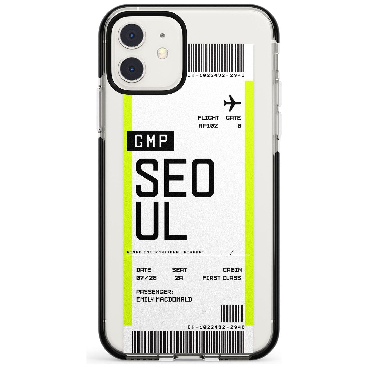 Personalised Seoul Boarding Pass