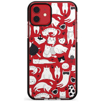 Cartoon Cat Collage Black & White