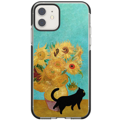 Cat with Van Gogh's Sunflowers