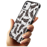 Black Labrador Watercolor Pattern