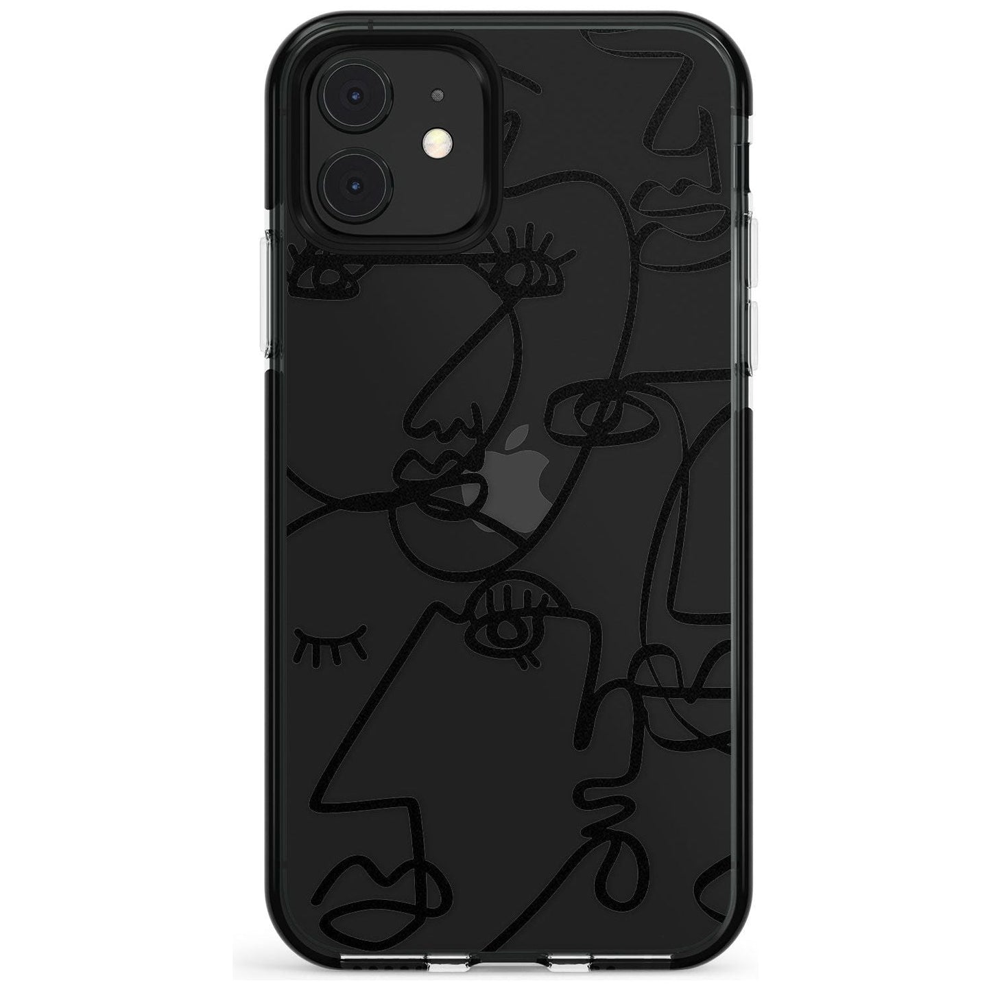 Abstract Line Art Black Clear