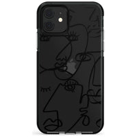 Abstract Line Art Black Clear