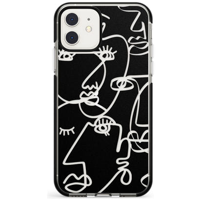 Abstract Line Art Clear Black