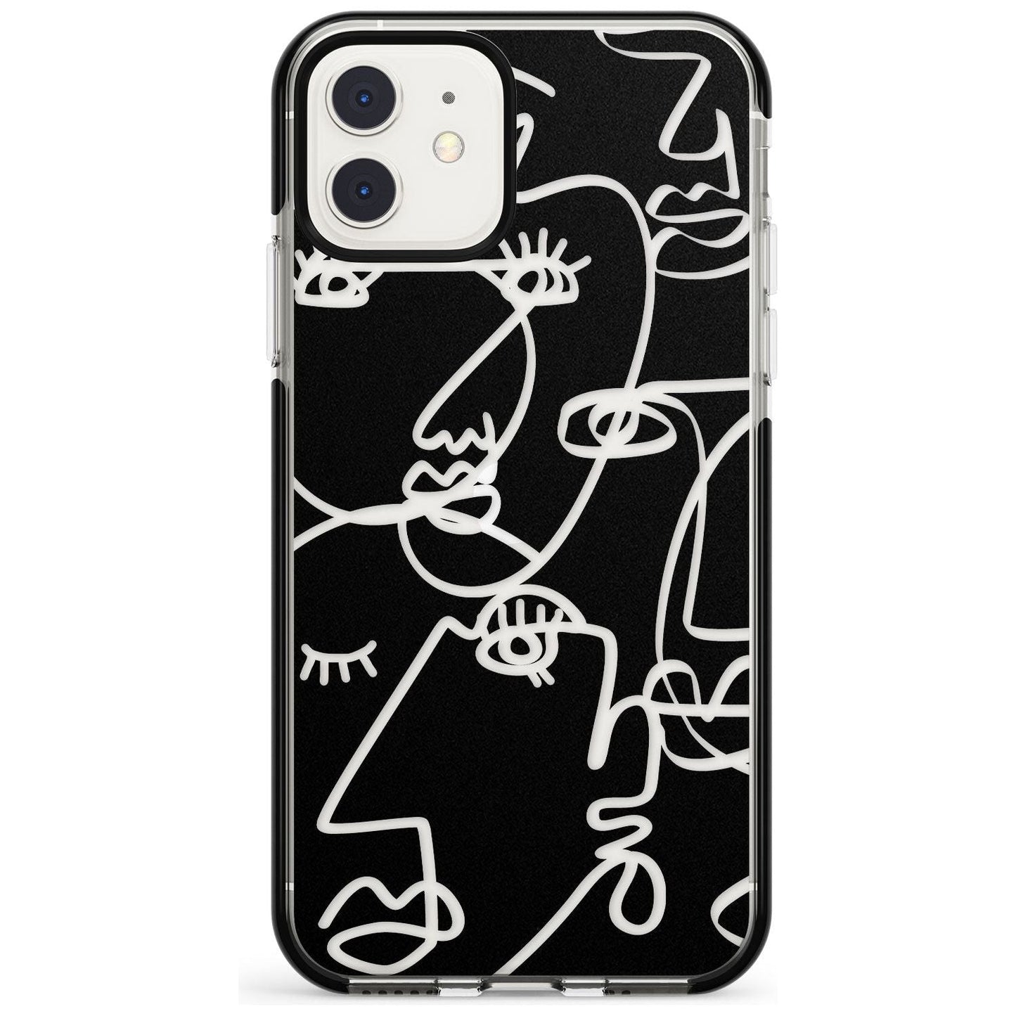 Abstract Line Art Clear Black