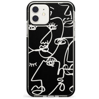 Abstract Line Art Clear Black