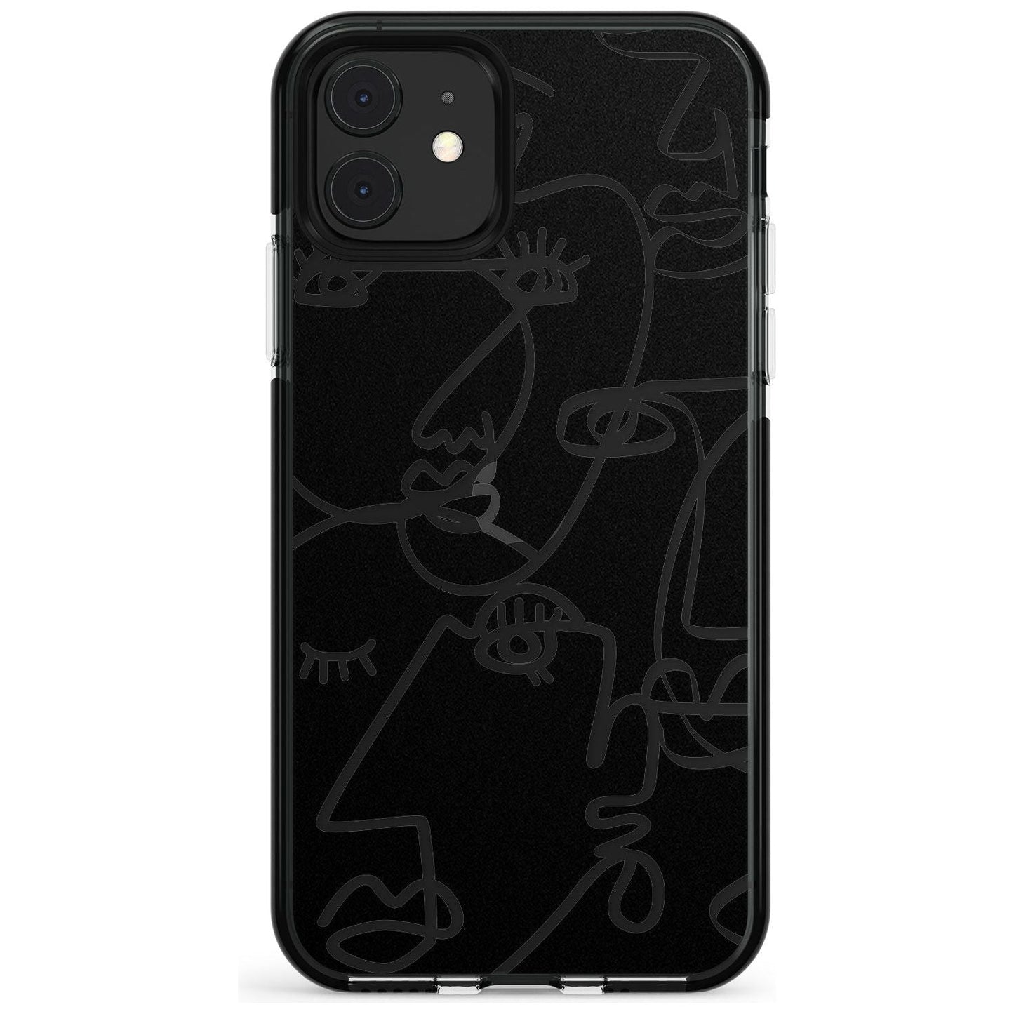 Abstract Line Art Clear Black