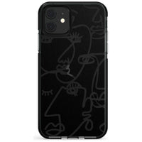 Abstract Line Art Clear Black