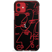 Abstract Line Art Clear Black