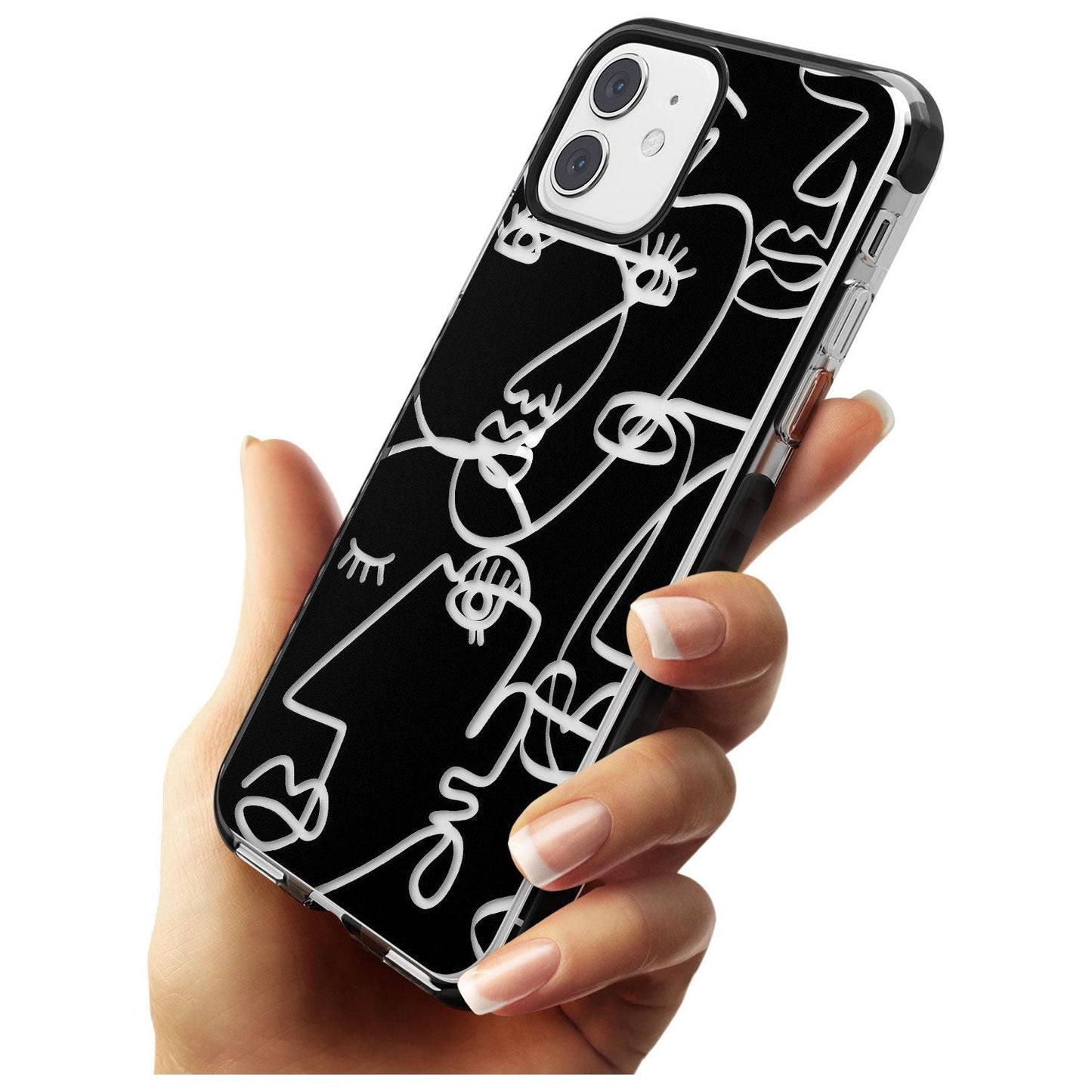 Abstract Line Art Clear Black