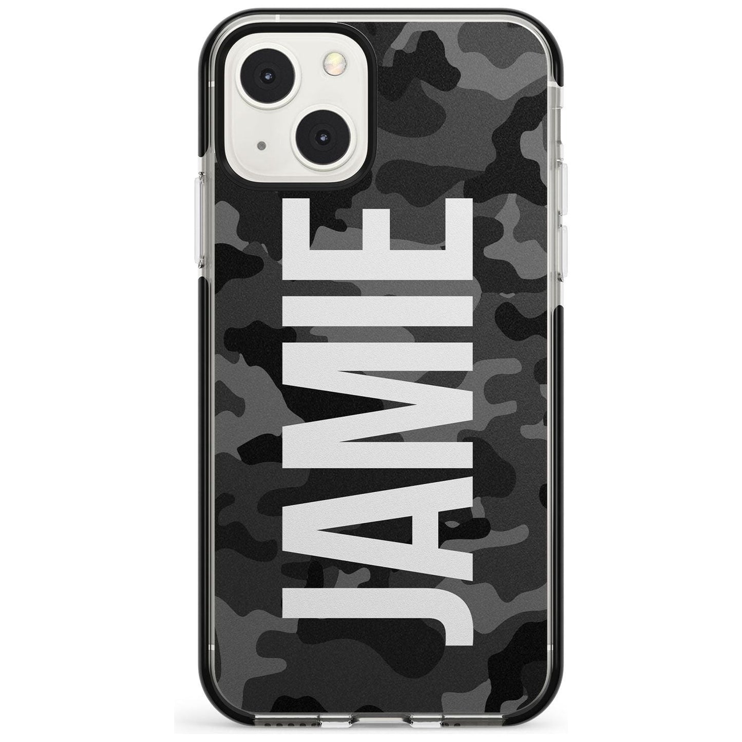 Personalised Black Camo Name Vertical