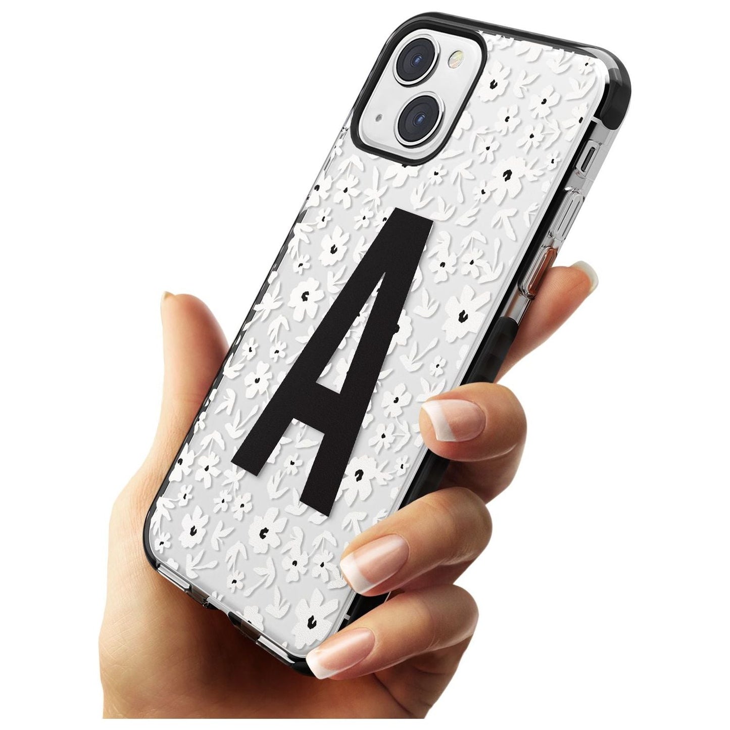 Initiale en gras personnalisée et florale