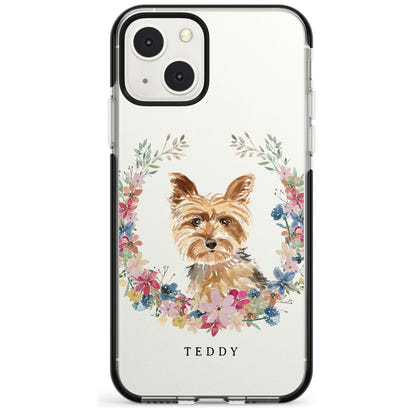 Personalised Yorkshire Terrier Floral Portrait