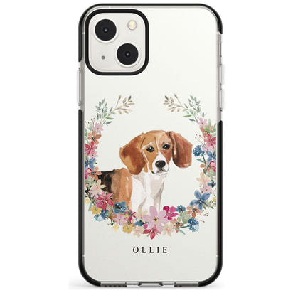 Personalised Beagle Floral Portrait