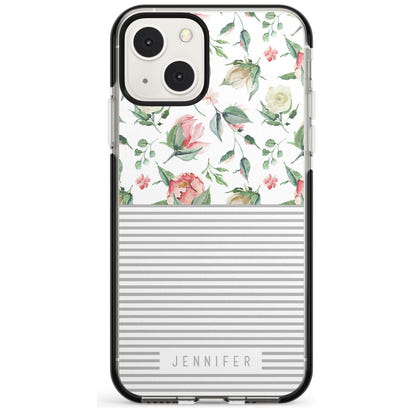 Personalised Light Floral Pattern & Stripes