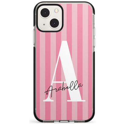 Personalised Pink Stripes Initial