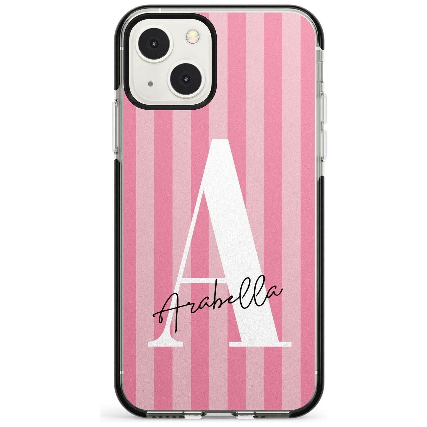 Personalised Pink Stripes Initial