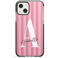 Personalised Pink Stripes Initial