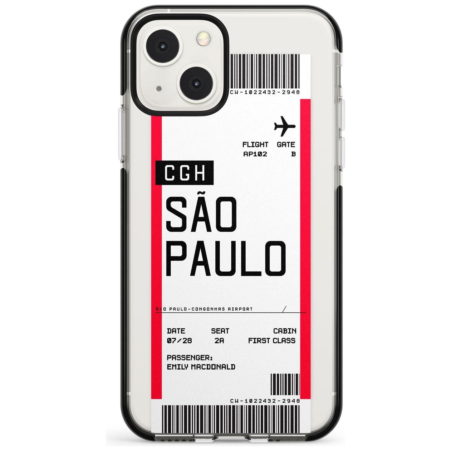 Personalisierte Bordkarte für São Paulo