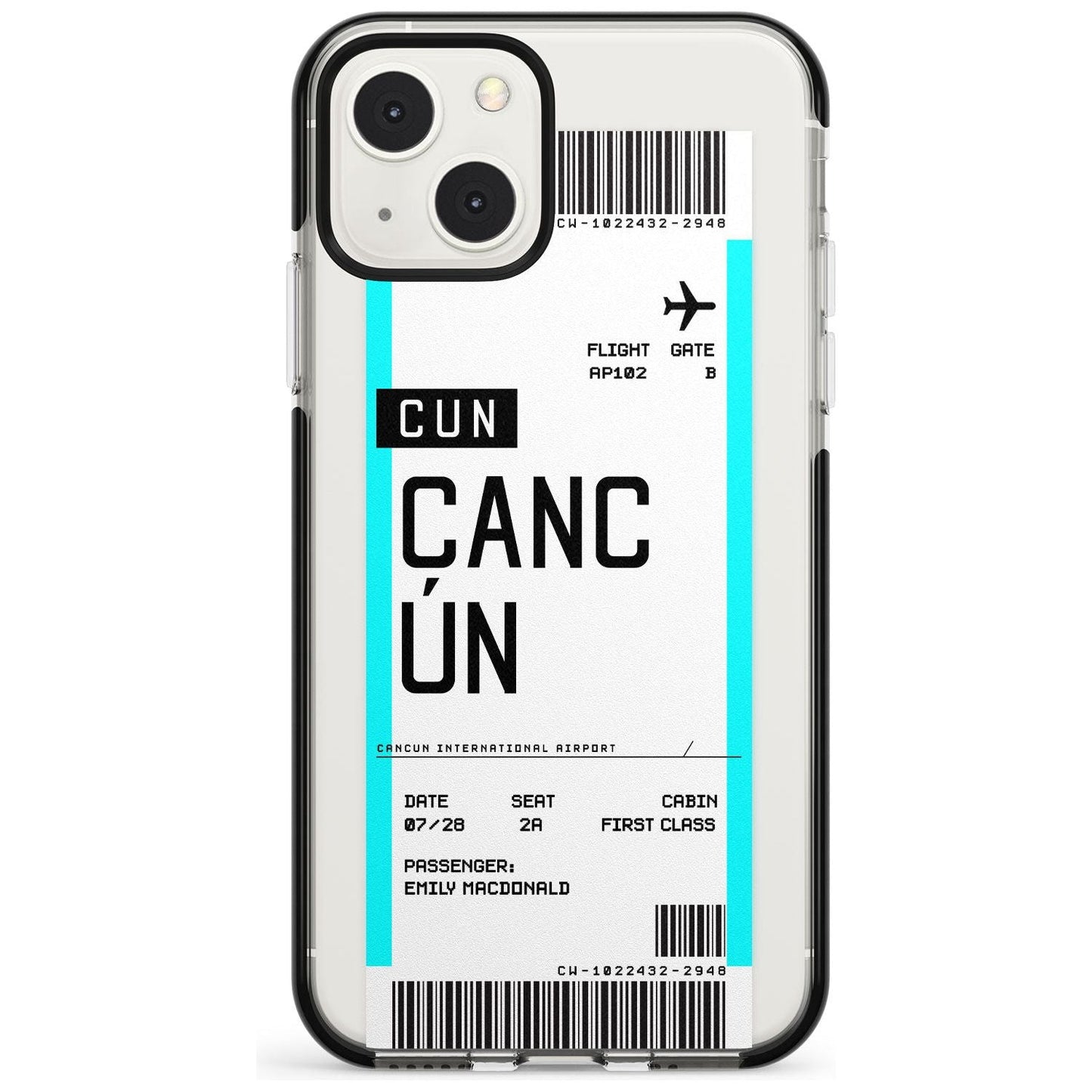 Personalised Cancún Boarding Pass