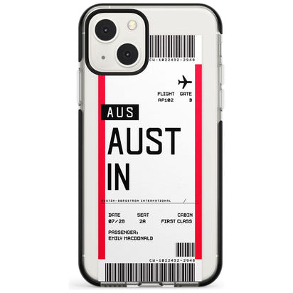 Personalised Austin Boarding Pass