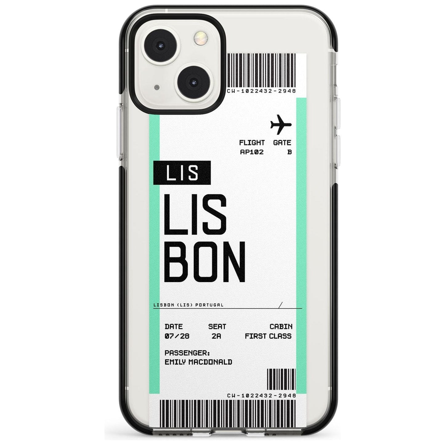 Personalised Lisbon Boarding Pass
